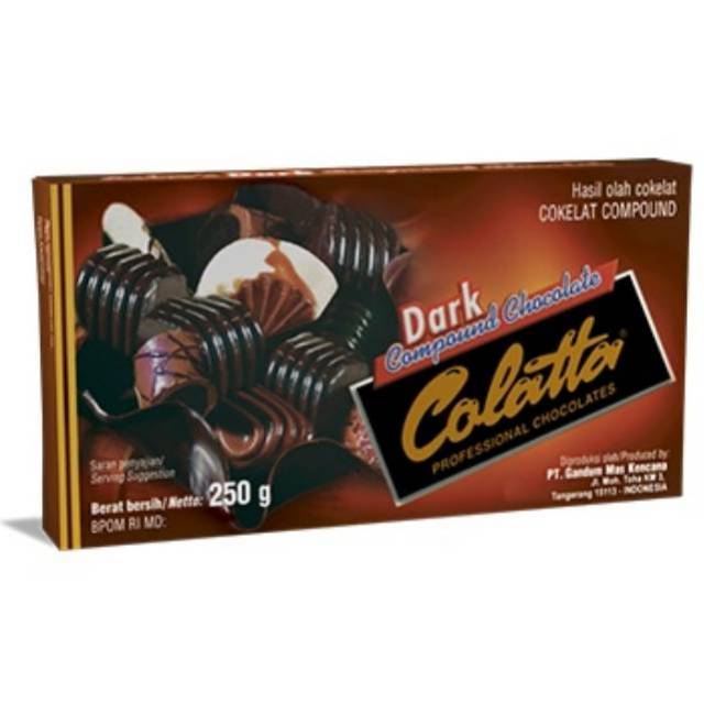 

Ukf5Pc6F4H (Kuliner.Kita) Cokelat Batang Colatta Dark Chocolate Compound 250Gr / Coklat Blok Colatta