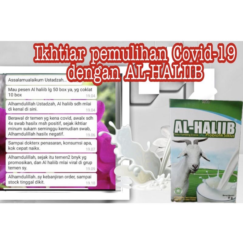 SUSU ETAWA AL HALIIB  COKLAT DAN ORIGINAL 200 gram