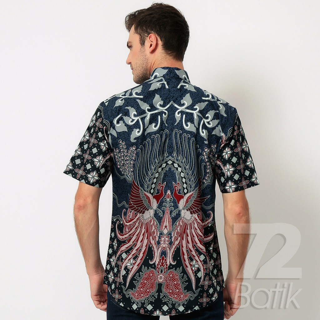 BATIK PRIA LENGAN PANJANG Alonso Kemeja Slimfit Premium Biru Dongker Merah Abu Grey 727039 Cap 72 - Baju Kemeja Atasan Pakaian Setelan Batik Pria Cowok Laki Laki Remaja Keluarga Kantor Lengan Panjang Modern Slimfit Slim Fit Premium Kekinian