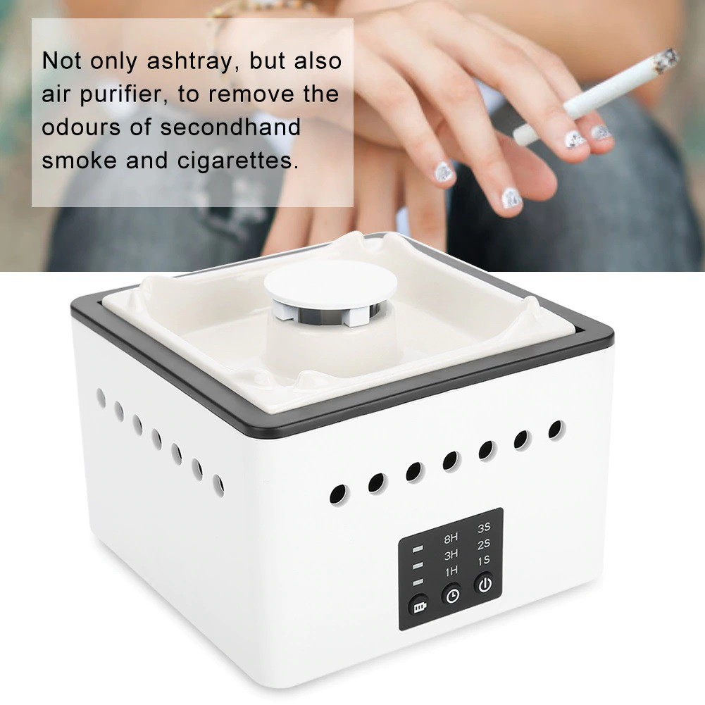 Ashtray Desktop Rechargeable Air Purifier PM2.5 Filter - BW201 - Asbak sekaligus Penjernih Udara