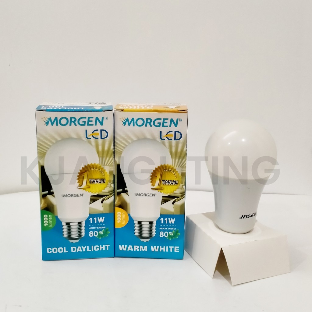 LAMPU BOHLAM MORGEN LED BULB 11W KUNING-PUTIH E27