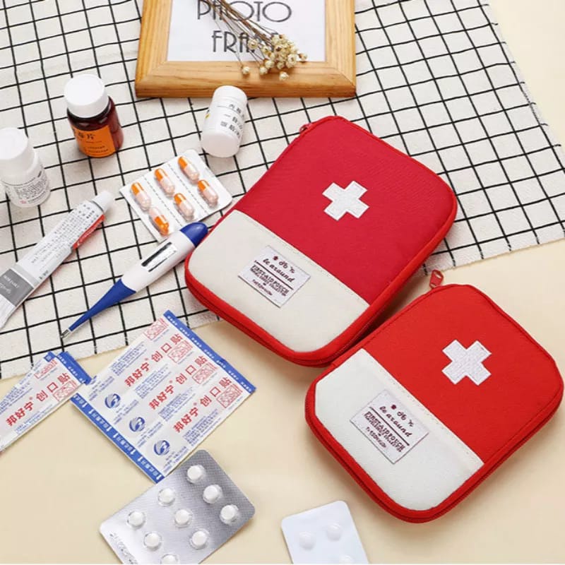 Tas Mini Obat Portable  / Travel Medicine Pouch P3K / Kotak Obat Mini Organizer / Tempat Obat F177