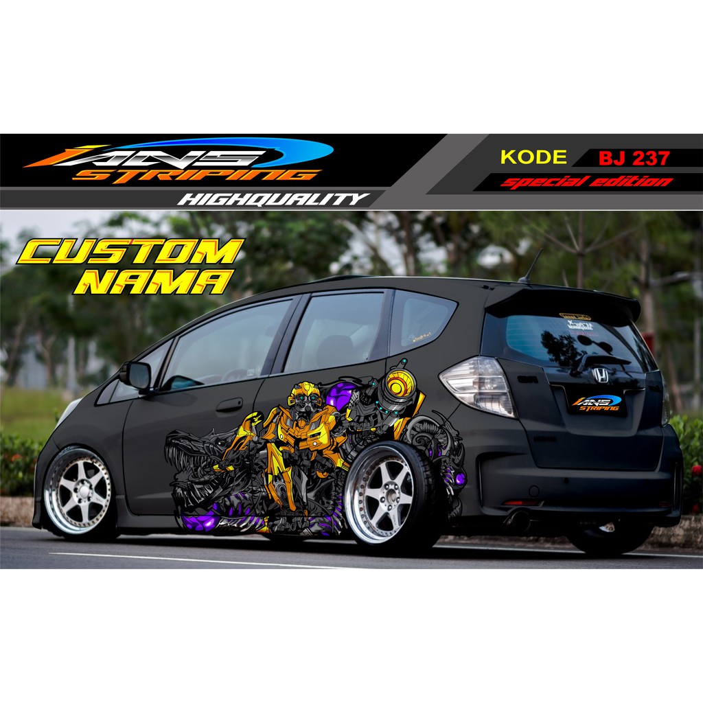 STIKER MOBIL HONDA JAZZ, BRIO, AVANZA, SIGRA, MOBILIO, AGYA, TRANFORMER, BABELBEE