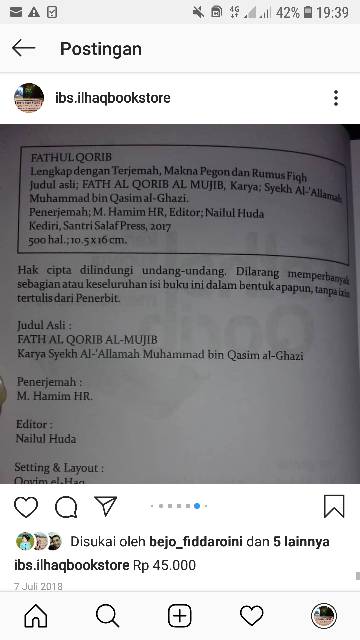 Fathul qorib lengkap kemanapun pergi