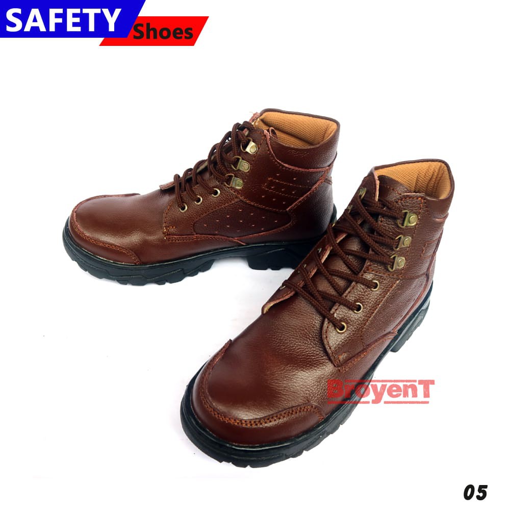 Sepatu Safety Pria Kulit Sapi High Quality 05C