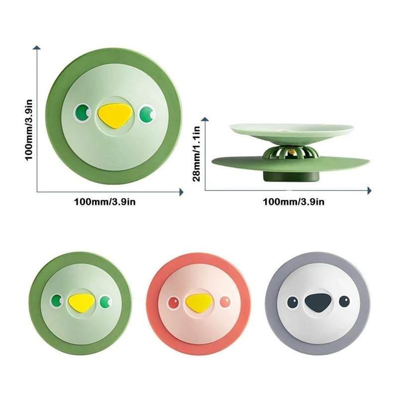 Stopper Saringan Wastafel Dapur Multifungsi Bahan Silikon Motif Kartun Untuk Kamar Mandi