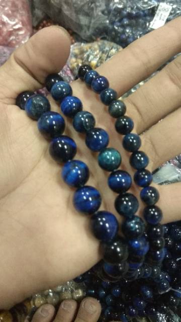 GELANG BATU ALAM BLUE TIGER EYE MATA JAGUAR BIRU-2
