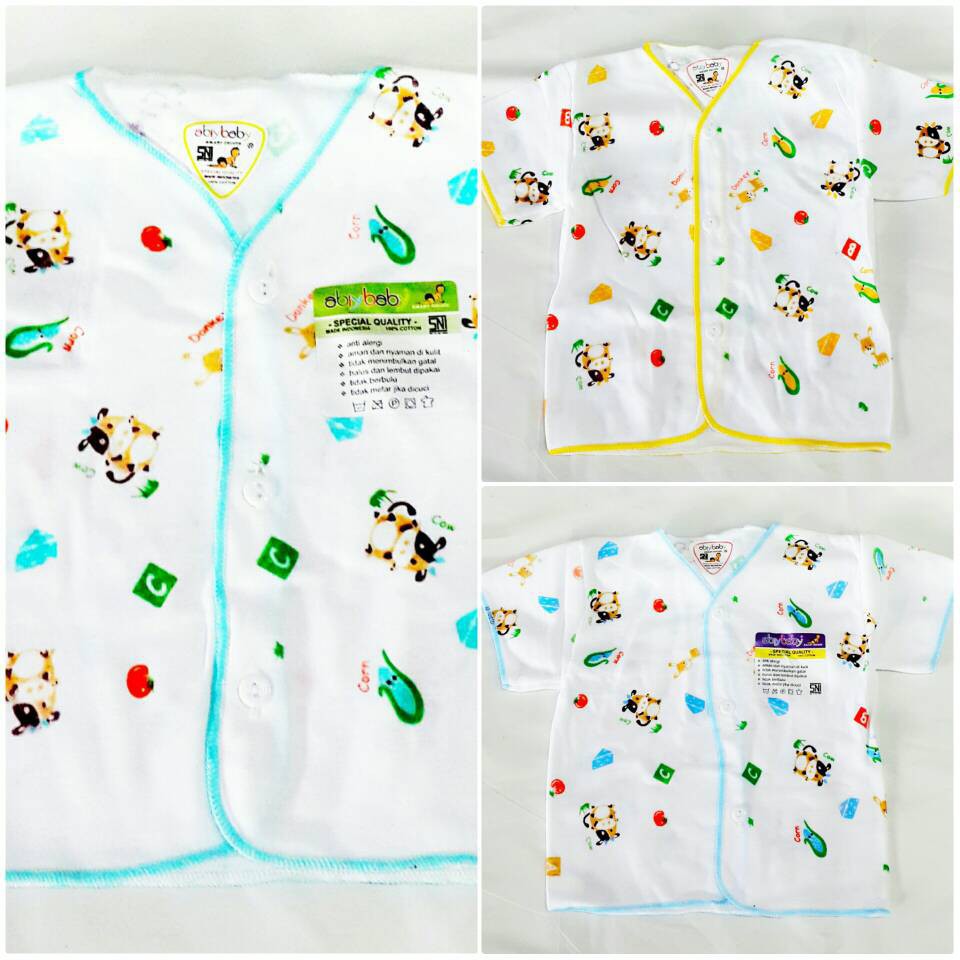 Promo !! BAJU BAYI LENGAN PENDEK ABIY BABY-BAJU BAYI MURAH