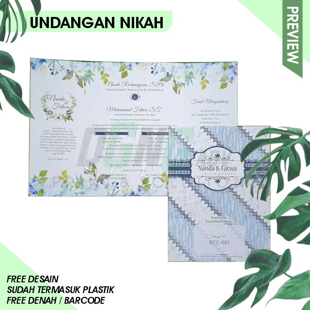 UNDANGAN PERNIKAHAN BATIK