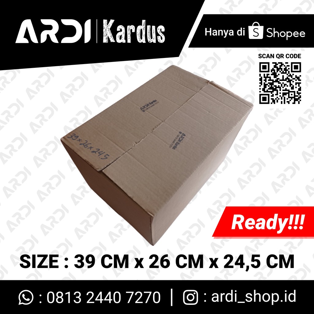 

KARDUS SIZE 39 CM X 26 CM X 24,5 CM