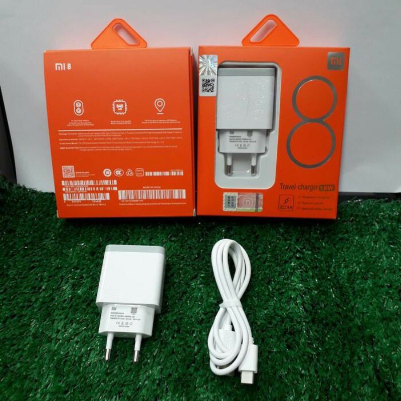 TC TRAVEL charger ADAPTER ori 100% xiaomi micro / type C Quallcomm 3.0 fast charging MI8 original SUPPORT ALL HP XIAOMI adaptor