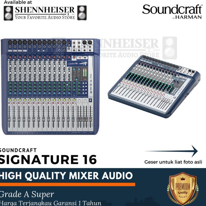 Mixer Audio 16 Channel Soundcraft Signature 16