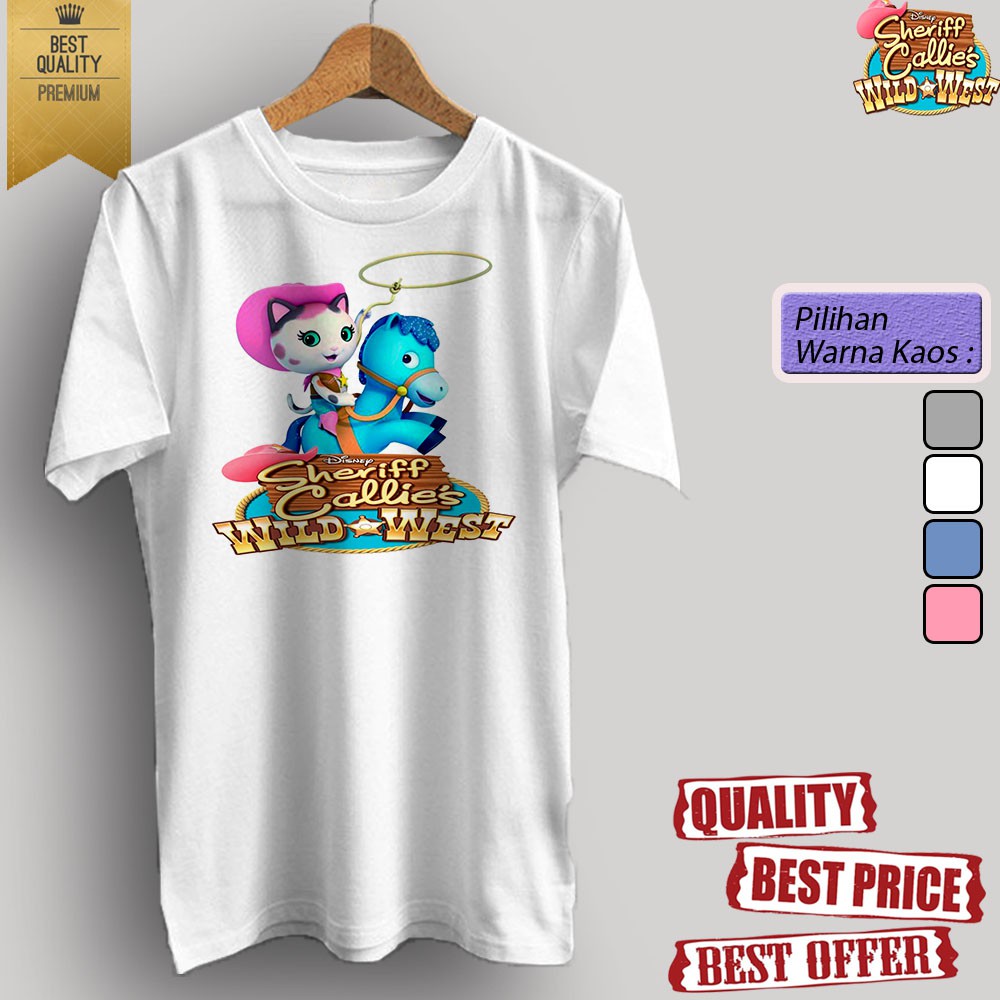 Baju kaos t-shirt dewasa/anak KARTUN TV SHERIFF CALLIE'S WILD WEST 04