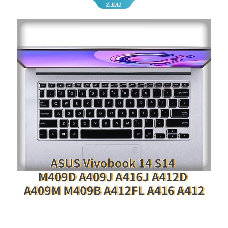 Skin Silikon Cover Pelindung Keyboard Laptop 14 &quot;Anti Air Untuk ASUS Vivobook S14 M409D A409J A416J A412D A409M M409B A412FL A416 A412