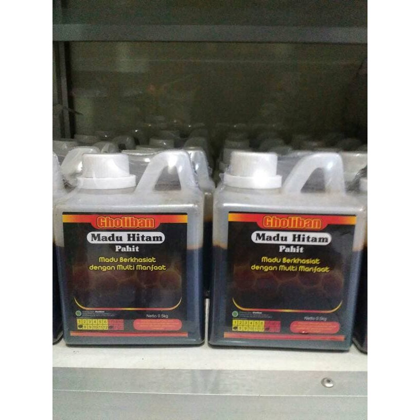 

Madu Hitam Pahit Gholiban 500 Gram