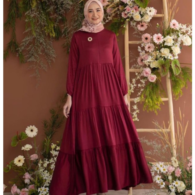 najwa gamis terbaru jumbo ld 120 / gamis rayon premium / gamis polos