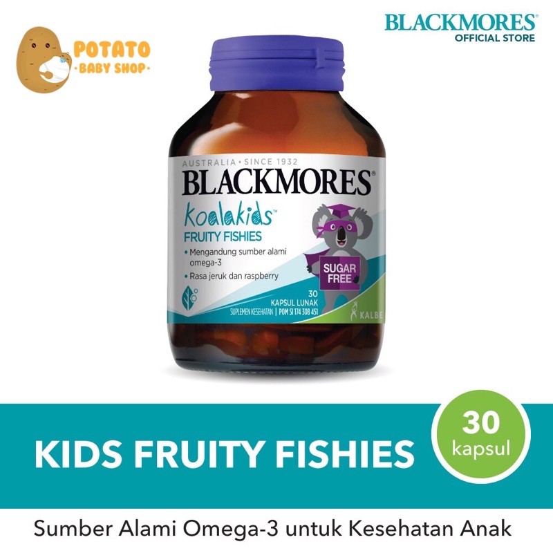 Blackmores - Koala Kids Study Buddy Fruity Fishies Vitamin Anak