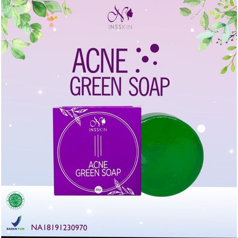 ACNE GREEN SOAP NEW NSSKIN MURAH I DISTRIBUTOR NEW NSSKIN LUMAJANG I SABUN ACNE BPOM AMAN HALAL