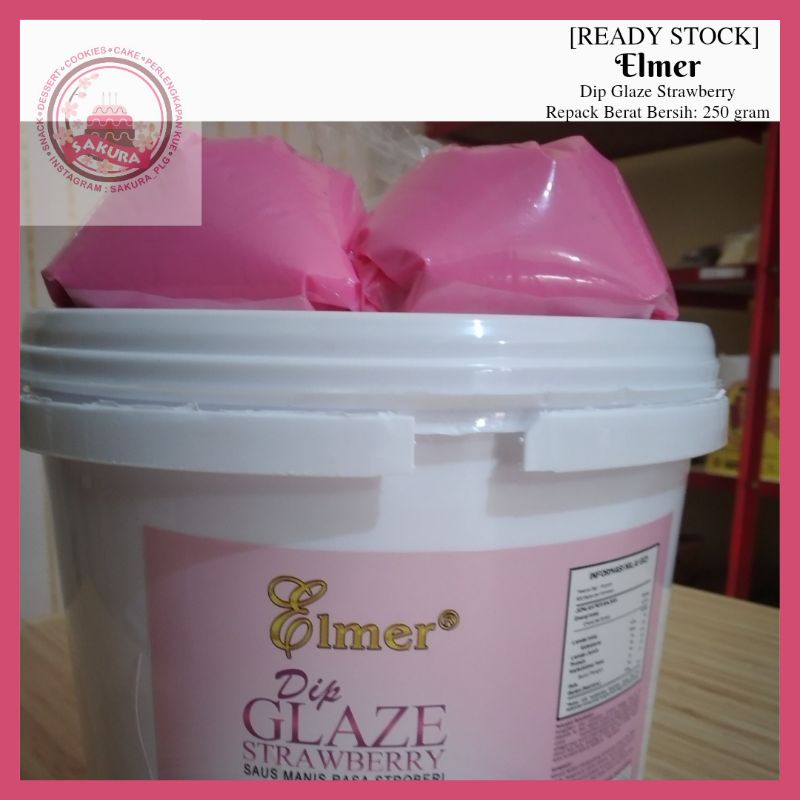 

[READY STOCK] ELMER DIP GLAZE STRAWBERRY REPACK 250gram