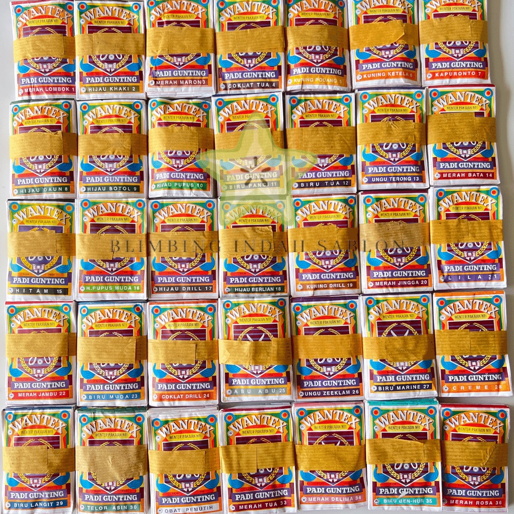 Wantex Padi Gunting Warna Warni Wenter Pewarna Textil Tie Dye Baju Sumbo Sumba Kain Cotton Satuan Ec