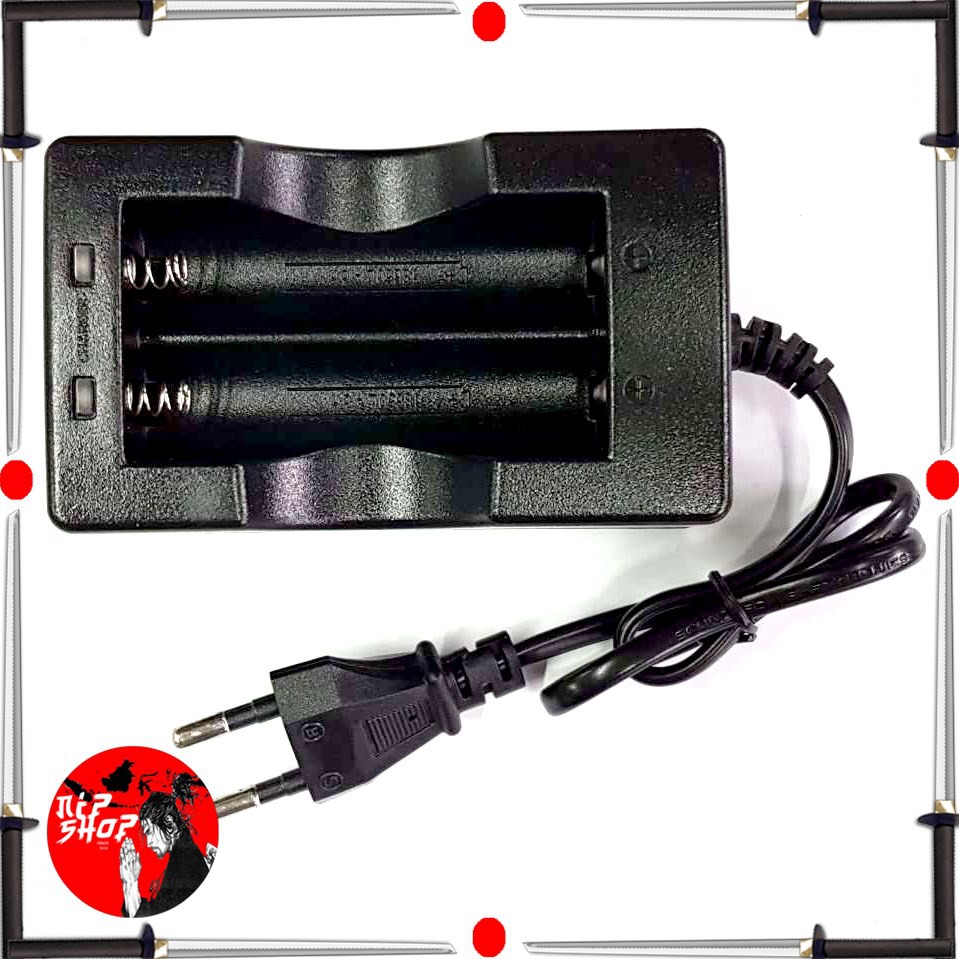 Taffware Charger Baterai Cell Charger 18650 Dual Battery Slot - MTLC-04200-1000 - Black