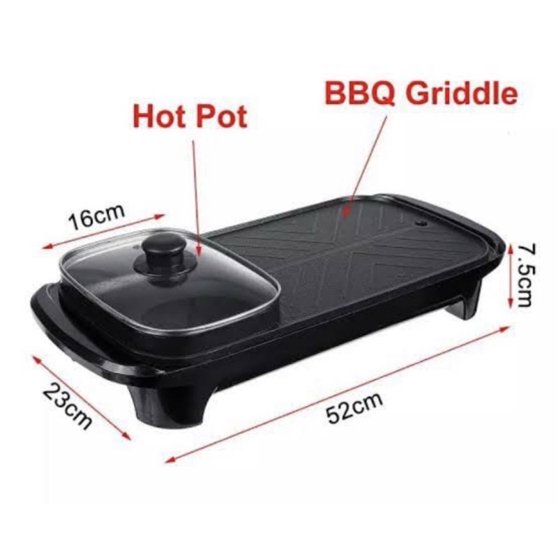 Panggangan 2 in 1 panci Hotpot XL 888