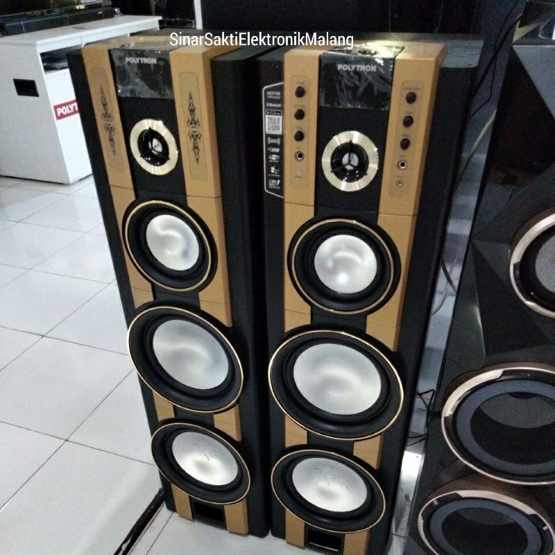 Speaker Aktif Polytron PAS 69 PAS69 USB Bluetooth Berdiri Besar Karaoke Malang