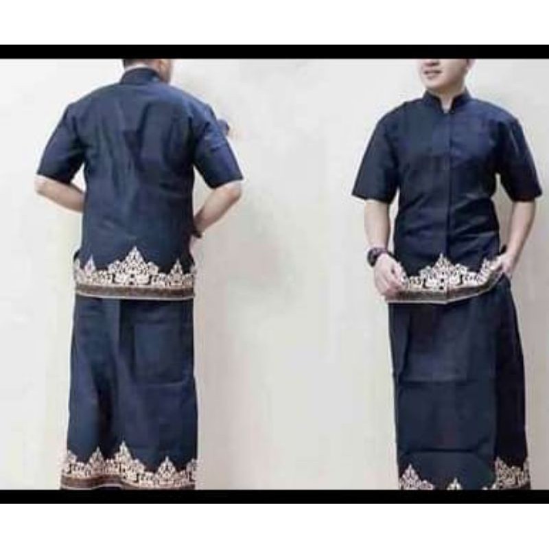 setelan kemeja sarung batik