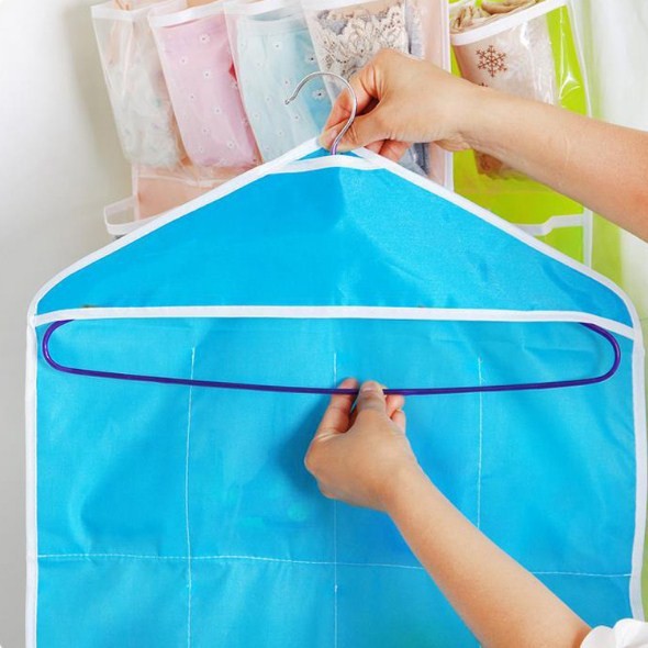 Pouch Hanging Organizer 16 Sekat Hanging Organizer 16 Slot Gantungan Pakaian Dalam, Manset, Kaus Kaki