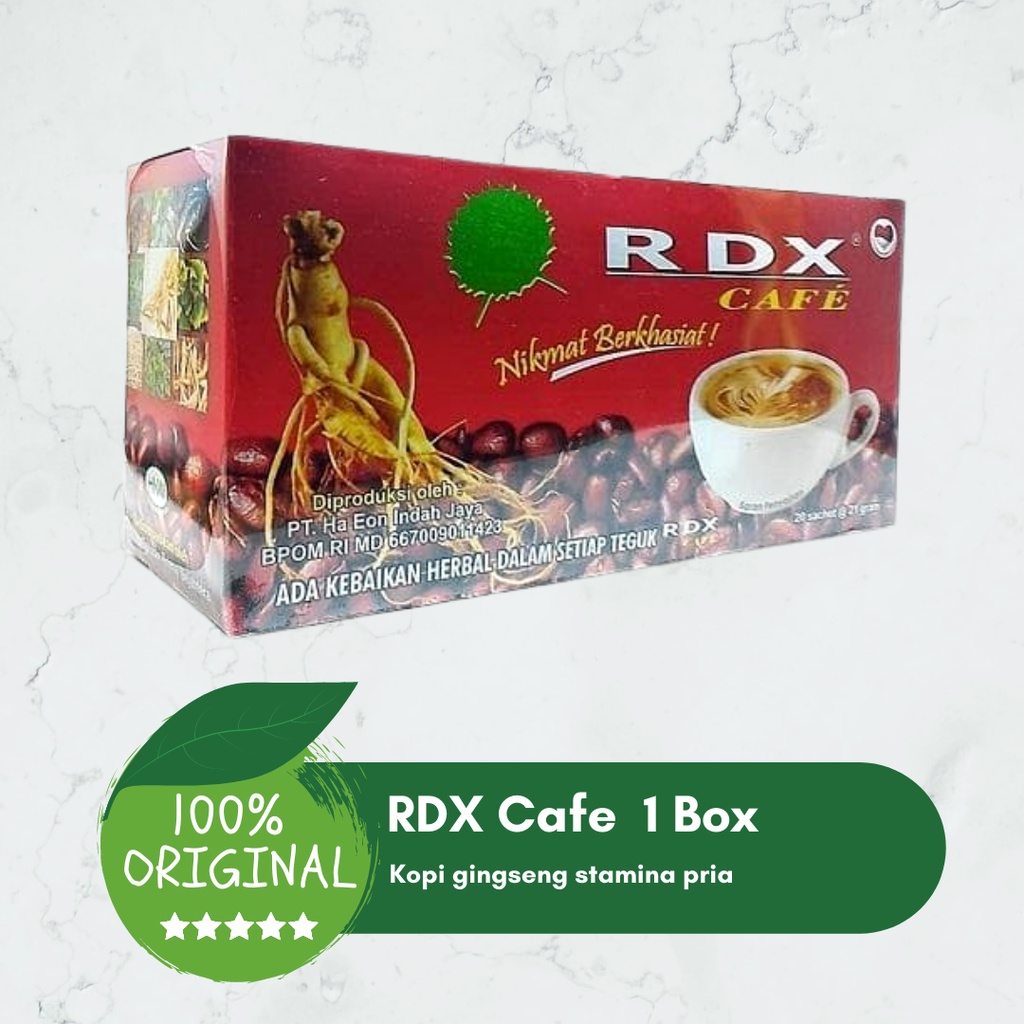 Kopi RDX Cafe isi 20 Sachet Kopi Radix Tongkat Ali