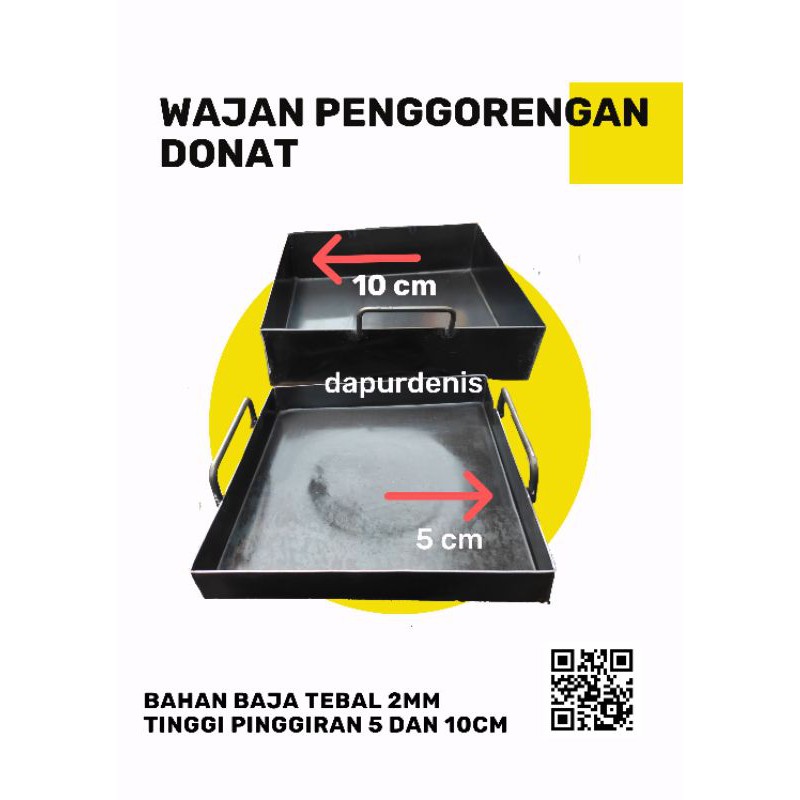 (2MM) WAJAN DONAT / WAJAN PENGGORENGAN DONAT / WAJAN GORENG DONAT / WAJAN PINGGIRAN TINGGI / WAJAN G
