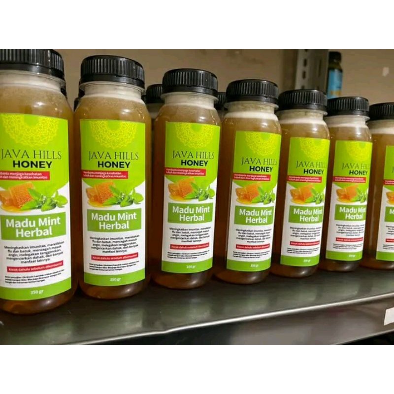 

madu mint/madu herbal spesialis flu dan batuk/madu herbal Java hills honey