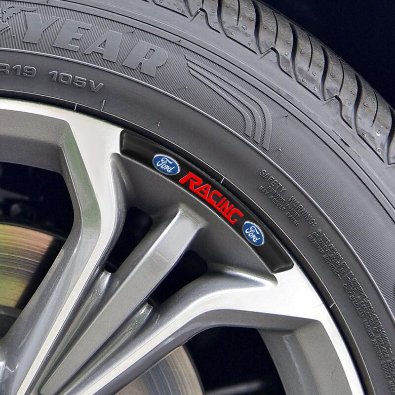 4pcs Stiker Hub Velg Mobil Bahan Aluminum Alloy Untuk Ford Fiesta Ranger Ecosport Focus Everest