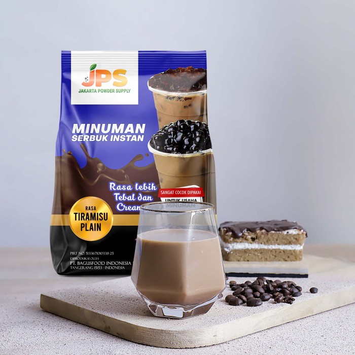 

[MURAH ORIGINAL] Bubuk Minuman Tiramisu Plain Powder JPS Tanpa Gula