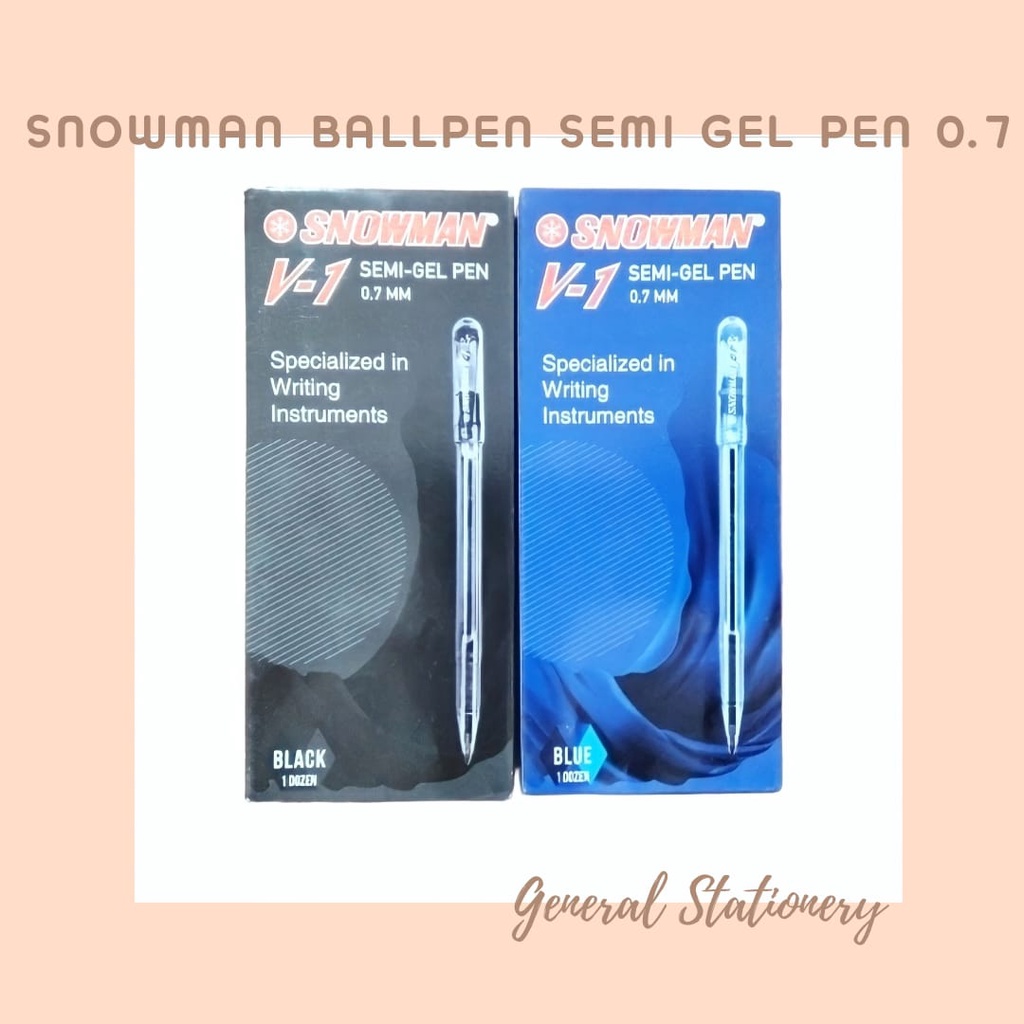 

Snowman Semi-Gel Pen V1 0.7mm / Pulpen Snowman V1