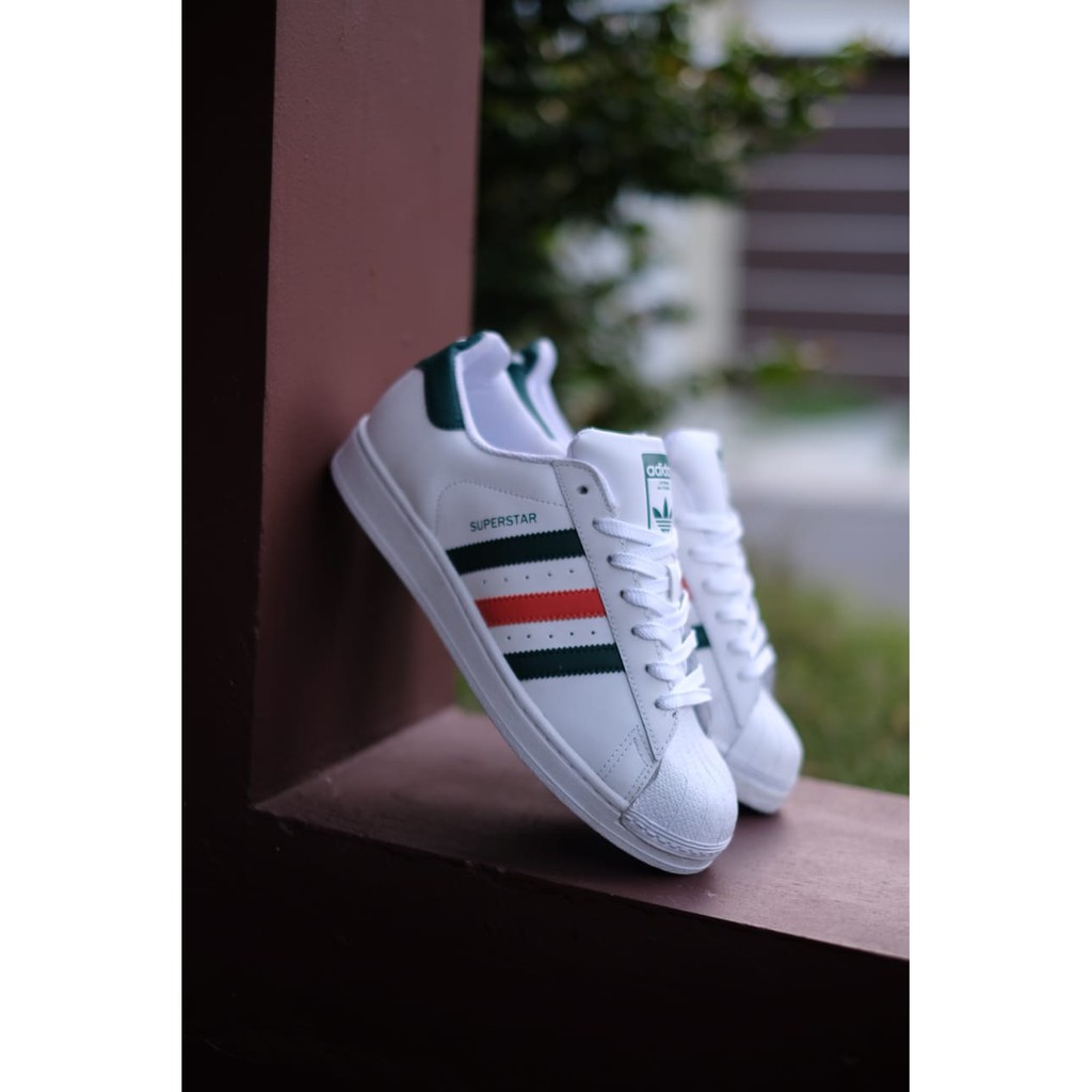Adidas superstar green white