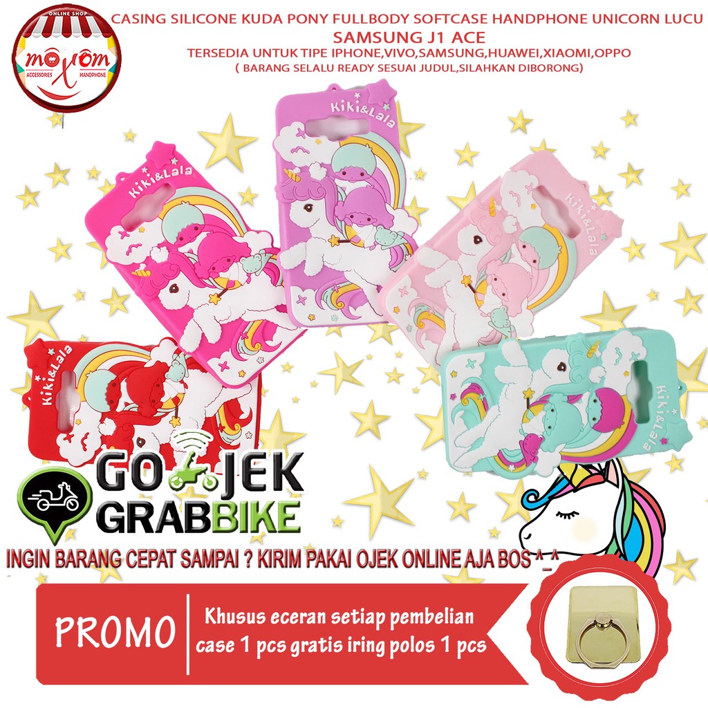 Murah Meriah Case Samsung J1 Ace Kuda Pony 3D 4D Softcase Hp Cute