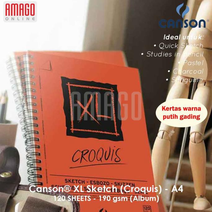 

Murah Buku Canson Xl Sketch (Croquis) - 120 Sheets - A4 - 90 Gsm - 200787103 Murah
