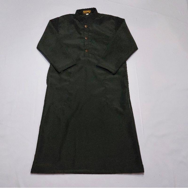 JUBAH ANAK POLOS HIJAU BOTOL MERK ALIRA SIZE 5