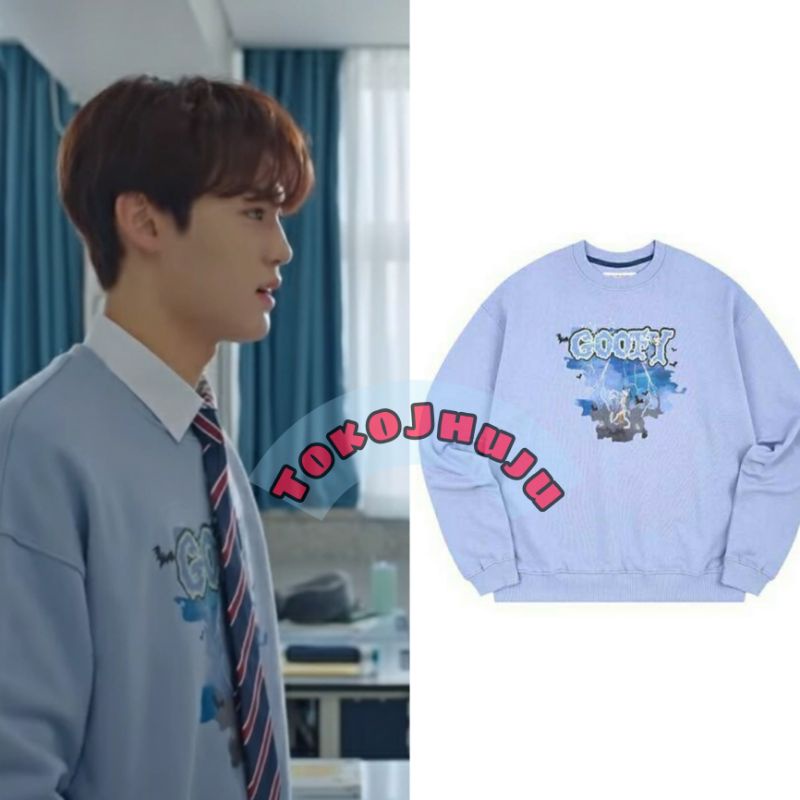 Basic Sweater Treasure Doyoung style Goofy Hallowen print DTF