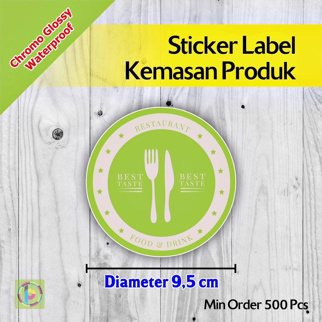 

Cetak Stiker Label Kemasan Produk | Glossy | Diameter 9,5 cm