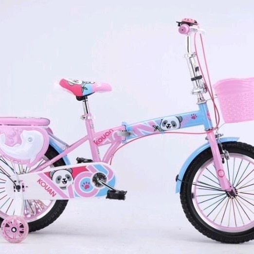 Sepeda lipat anak 16 Inc ada keranjang dan boncengan bisa buat anak 6 tahun ke atas