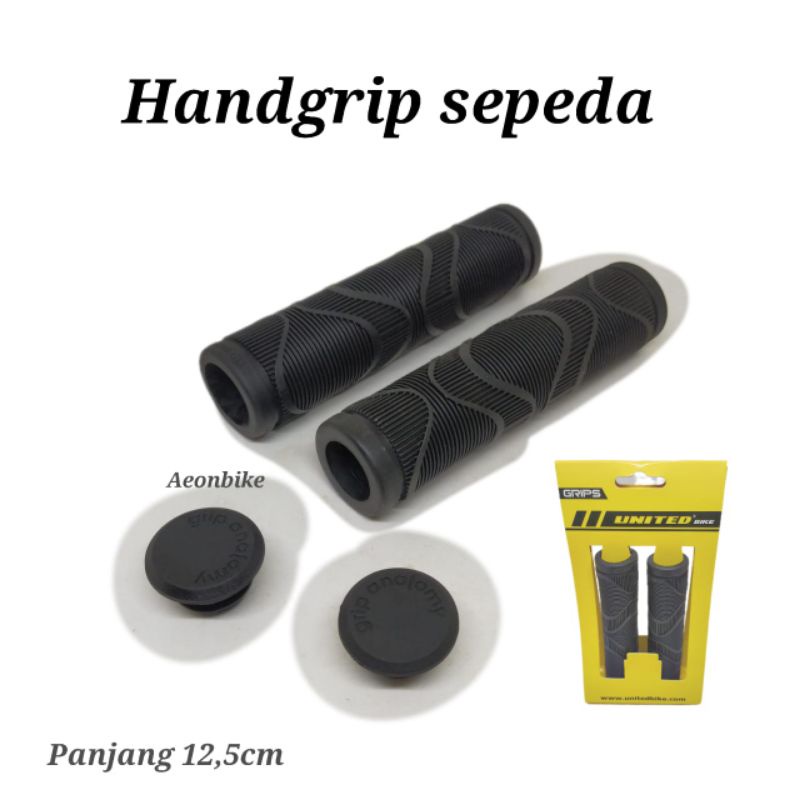 handgrip united HF-418 black grip sepeda MTB,BMX lipat mini hanvat stang sarung stang handgrip seped