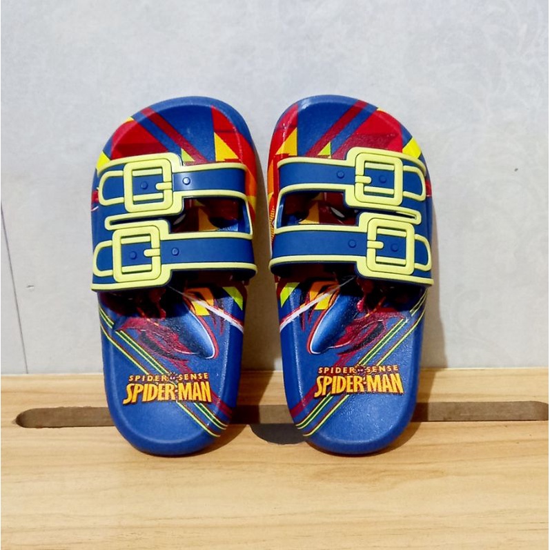 Sandal selop anak cowok spiderman