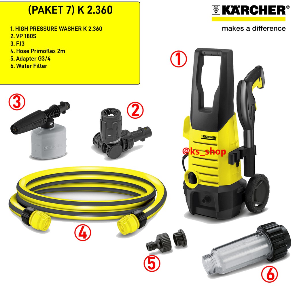 Karcher K2 360 - Karcher K2.360 - Karcher K 2.360 - Karcher High Pressure Cleaner K2360 Paket E