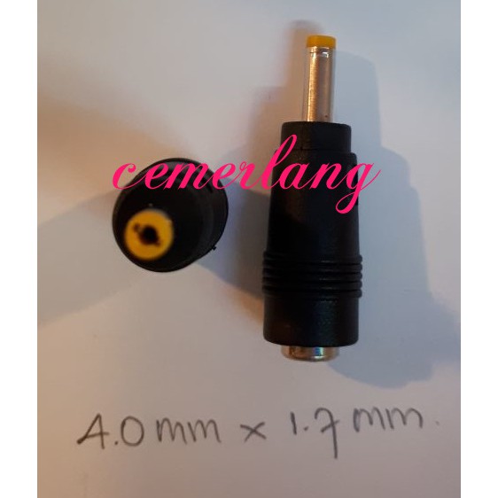 4.0mm*1.7mm Sambungan Jack DC/Female to Male Over Connector Jack DC