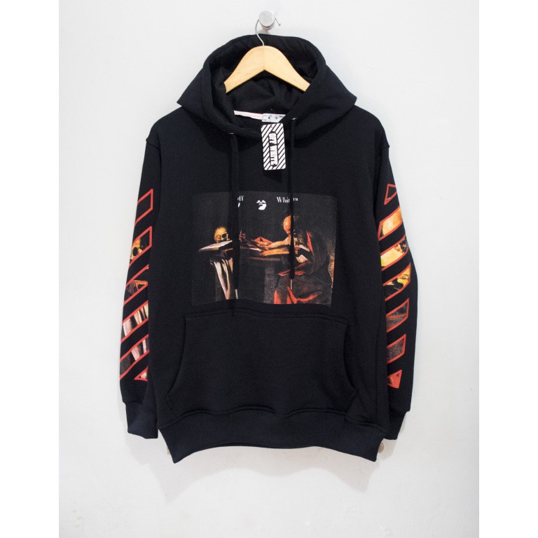 jaket hoodie pria off white