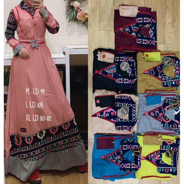 Gamis inayah katun / gamis inayah songket / gamis terbaru / gamis batik