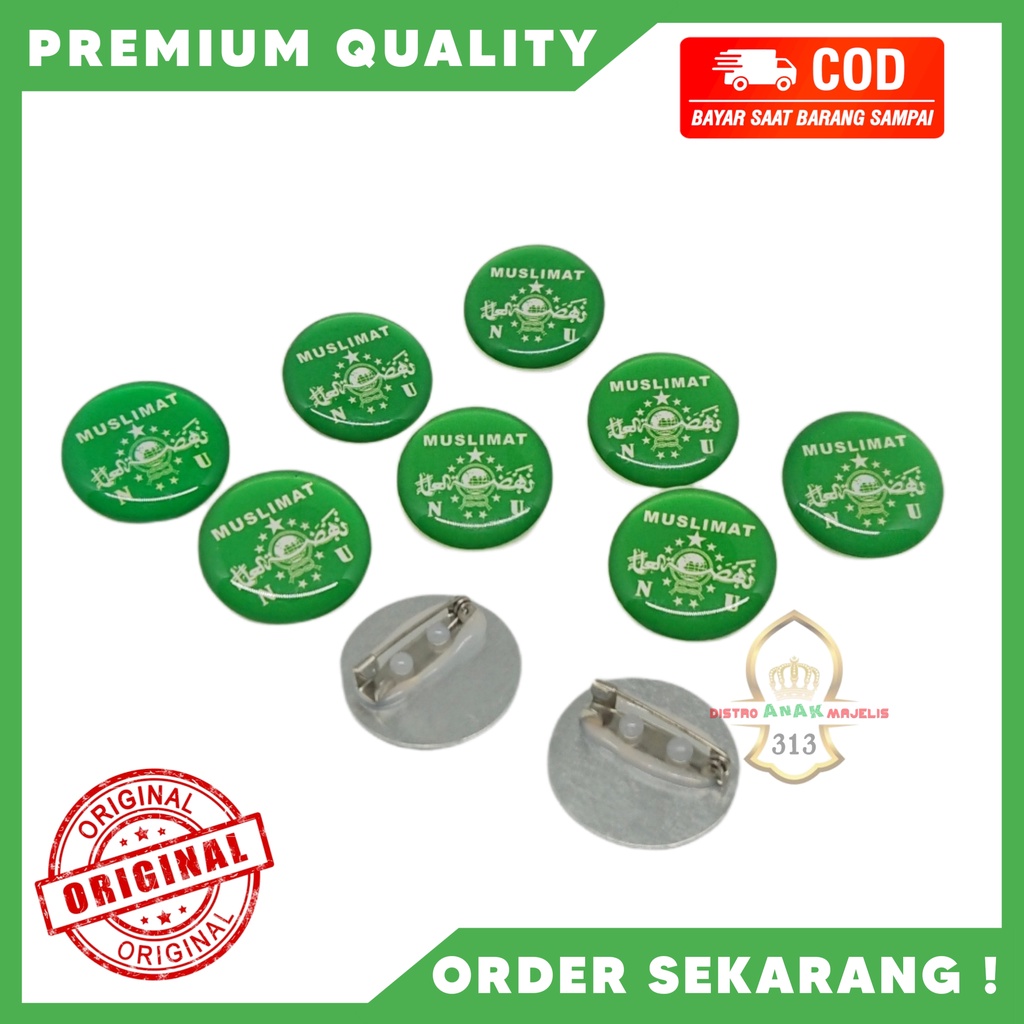 Lencana Muslimat NU / Pin Muslimat NU Resin / Bros Muslimat NU Resin / Pin Terompah Muslimat NU
