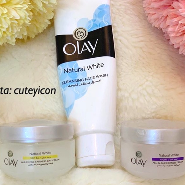 Olay set skincare night cream & day cream & facialwash 100 ml